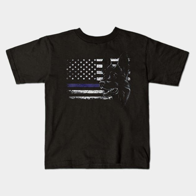 Bulldog american flag Kids T-Shirt by Sendumerindu